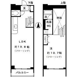 RESIDIA東桜2 1LDKの間取図画像