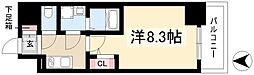 ディアレイシャス名古屋太閤通IV 1Kの間取図画像