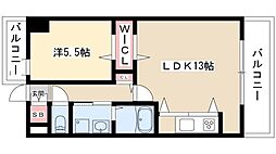 リーヴァストゥーディオ丸の内 1LDKの間取図画像