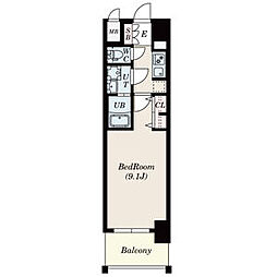 S-RESIDENCE鶴舞2 1Kの間取図画像