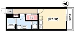 ラポール ワンルームの間取図画像