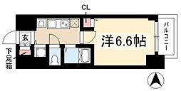 プレサンスSAKAE白川公園 1Kの間取図画像