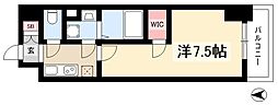 エスリード上前津ツヴァイテ 1Kの間取図画像