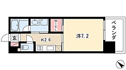 アデグランツ大須 1Kの間取図画像