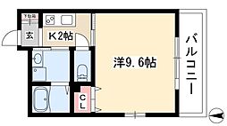 BERG大須 1Kの間取図画像