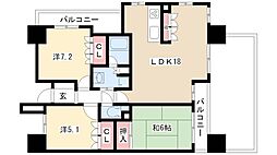 パークアクシス金山WEST 3LDKの間取図画像