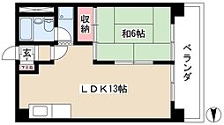栄スカイタウン 1LDKの間取図画像