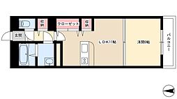 リフレスタ吹上 1LDKの間取図画像