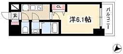 アステリ鶴舞エーナ 1Kの間取図画像