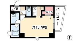 アビタシオン内山 ワンルームの間取図画像
