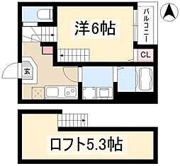 ハーモニーテラス十番町1 1Kの間取図画像