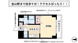 ファーリーヒルズ 1DKの間取図画像