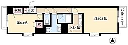 センチュリーフジミ 2Kの間取図画像