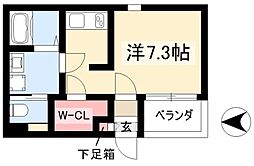 ハーモニーテラス波寄町2 ワンルームの間取図画像