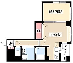 アーバンラックス今池 1LDKの間取図画像