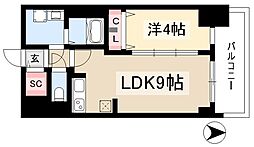 プレサンス名駅南エディフィス 1LDKの間取図画像