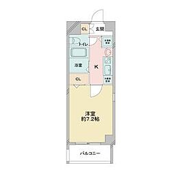 ベレーサ金山 1Kの間取図画像