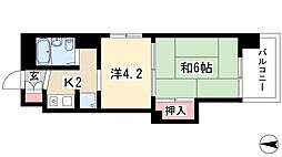 ジョイフル鶴舞 2Kの間取図画像