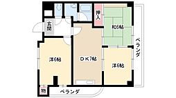 レジデンス泉 3DKの間取図画像