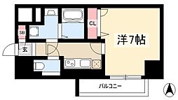 エスリード大須デュオ 1Kの間取図画像
