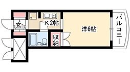 メゾン・ド・アビーム 1Kの間取図画像