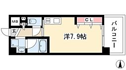 エスポアール泉 ワンルームの間取図画像
