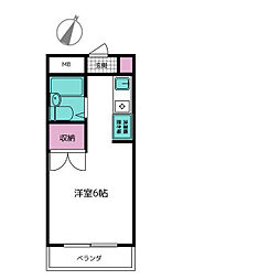 グレイス国分寺 ワンルームの間取図画像