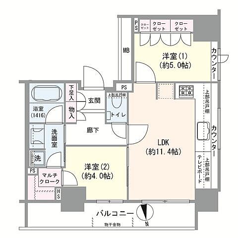 間取り リビオレゾン大手町 6階/-