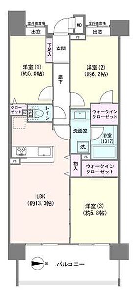 間取りを拡大表示