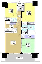 サーパス佐鳴湖 3LDKの間取図画像