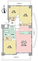 メゾン浜松高台 3LDKの間取図画像