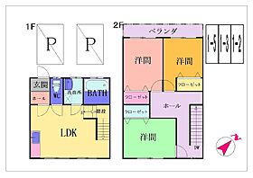 東新町ヒルズ 1-3 ｜ 群馬県太田市東新町92（賃貸アパート3LDK・2階・74.00㎡） その2