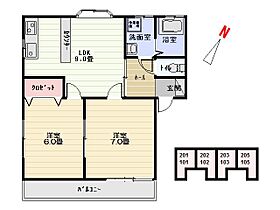 エステート　A 101 ｜ 群馬県太田市龍舞町5262（賃貸アパート2LDK・1階・48.93㎡） その2