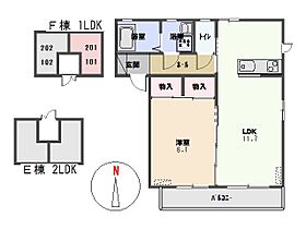 カトリーヌ　F 201 ｜ 群馬県太田市細谷町1473-3（賃貸アパート1LDK・2階・43.01㎡） その2