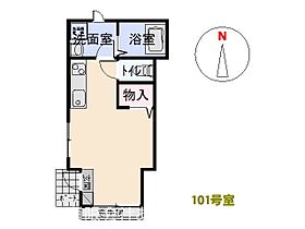 サニーサイド 101 ｜ 群馬県太田市藤阿久町489-6（賃貸アパート1R・1階・22.43㎡） その2