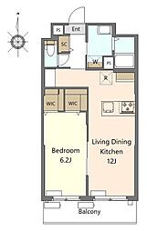 HebelBuildsHaneda 1LDKの間取図画像