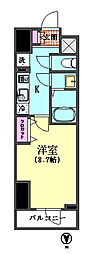 ヴィモス木場 1Kの間取図画像