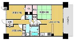 ライオンズマンション千里丘ガーデンシティ 3LDKの間取図画像