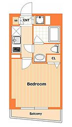 SHOKENレジデンス横浜山手 1Kの間取図画像