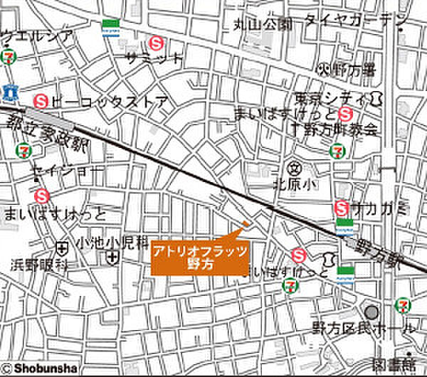 アトリオフラッツ野方 101｜東京都中野区若宮1丁目(賃貸マンション1R・1階・16.44㎡)の写真 その3