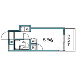 グランバリュー中野坂上 ワンルームの間取図画像