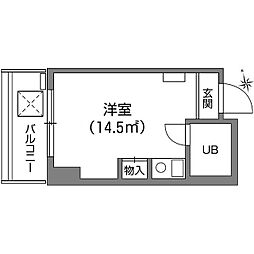 コア伝通院アネックス ワンルームの間取図画像