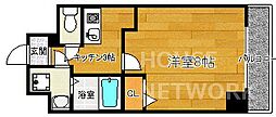 レーベンなぎの宮 1Kの間取図画像