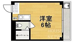 フレンドリー二条 1Kの間取図画像
