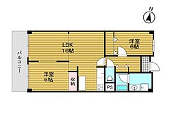 マンハイム淀川公園 2LDKの間取図画像