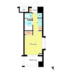 メインステージ麻布十番2 1Kの間取図画像