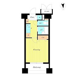 OLIO早稲田 1Kの間取図画像