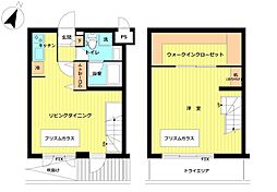 ミルーム赤坂2番館 1LDKの間取図画像