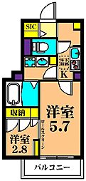 ALLURE渋谷本町 2Kの間取図画像