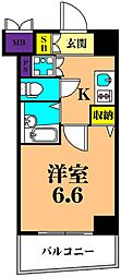 ヴェローナ大井南ルッソグランデ 1Kの間取図画像
